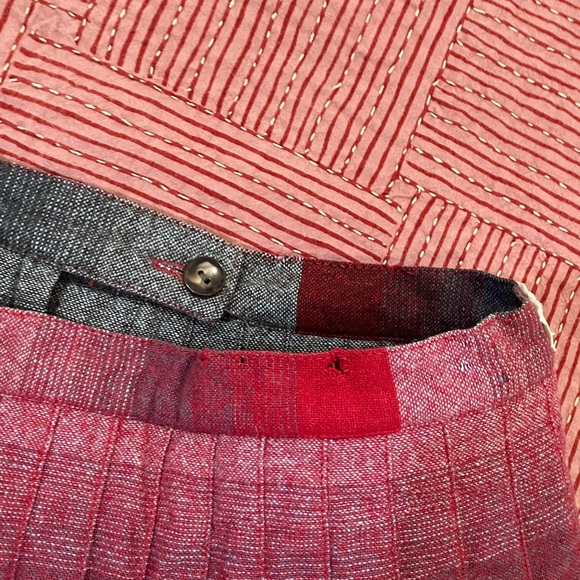 Vintage 1950s /1960s wool Scottish  reversible Pleated Skirt W25L21 - Picture 11 of 16